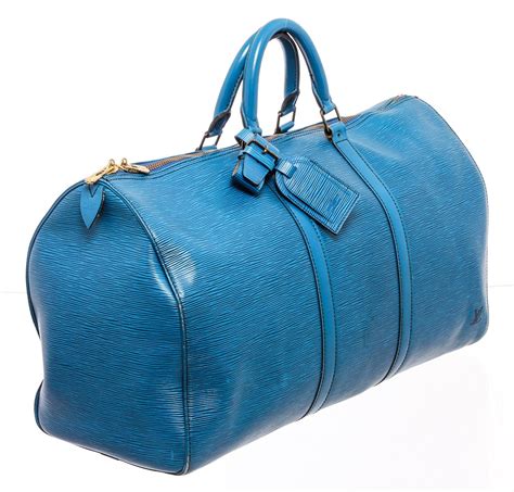 louis vuitton blue duffle bag